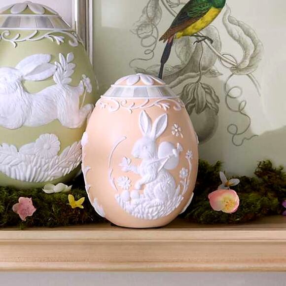 MACKENZIE-CHILDS Cameo Small Egg Pastel Spring Easter Home Decor NEW - Picture 3 of 4